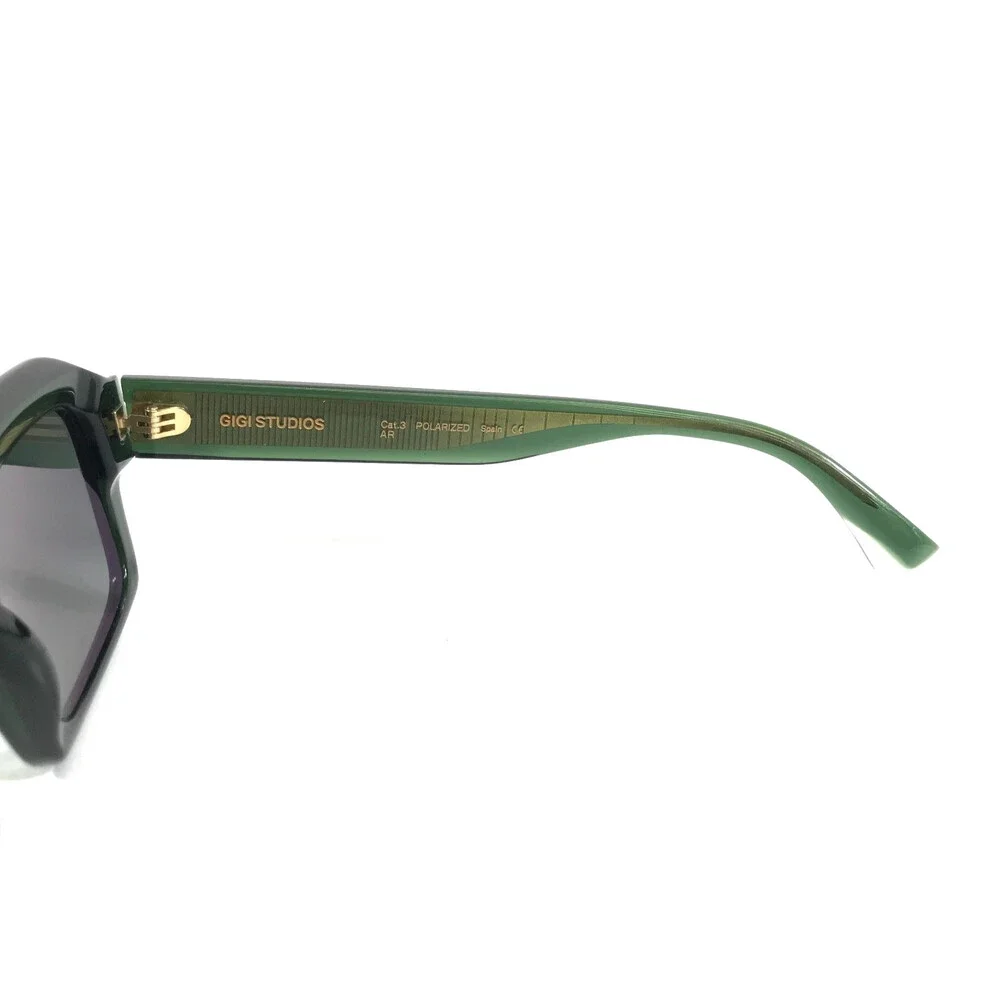 Gigi Studios Sunglasses MARX 6906/7 Crystal Green Frames Green Polarized Lenses
